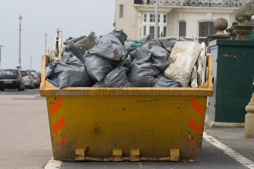 Waste clearance team removing large items in West London