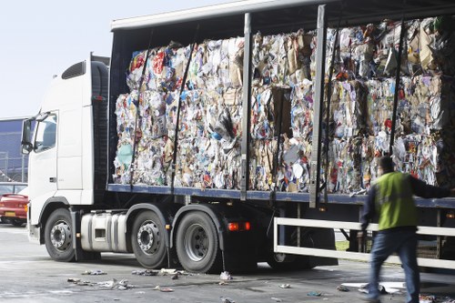 West London property being cleared with organized sorting of items