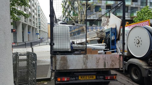 Recyclable materials being sorted for processing